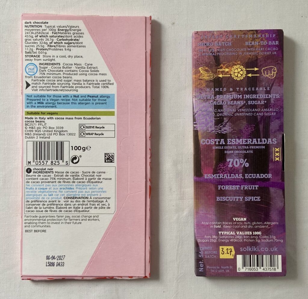 Single Origin Chocolate Comparison